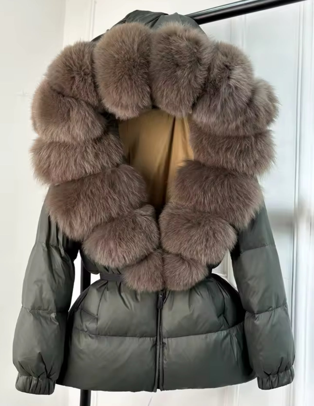 FOX FUR HOOD COAT🤎