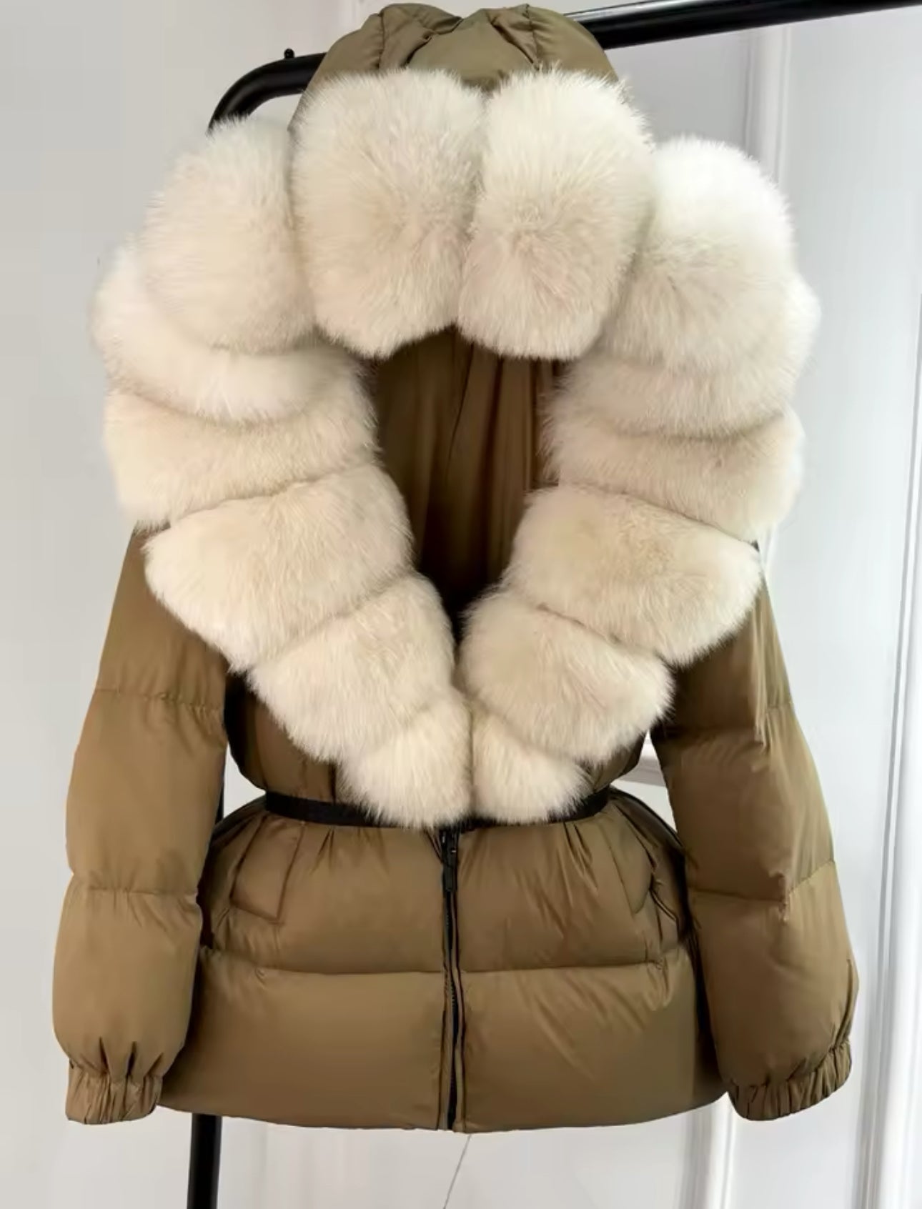 FOX FUR HOOD COAT🤎