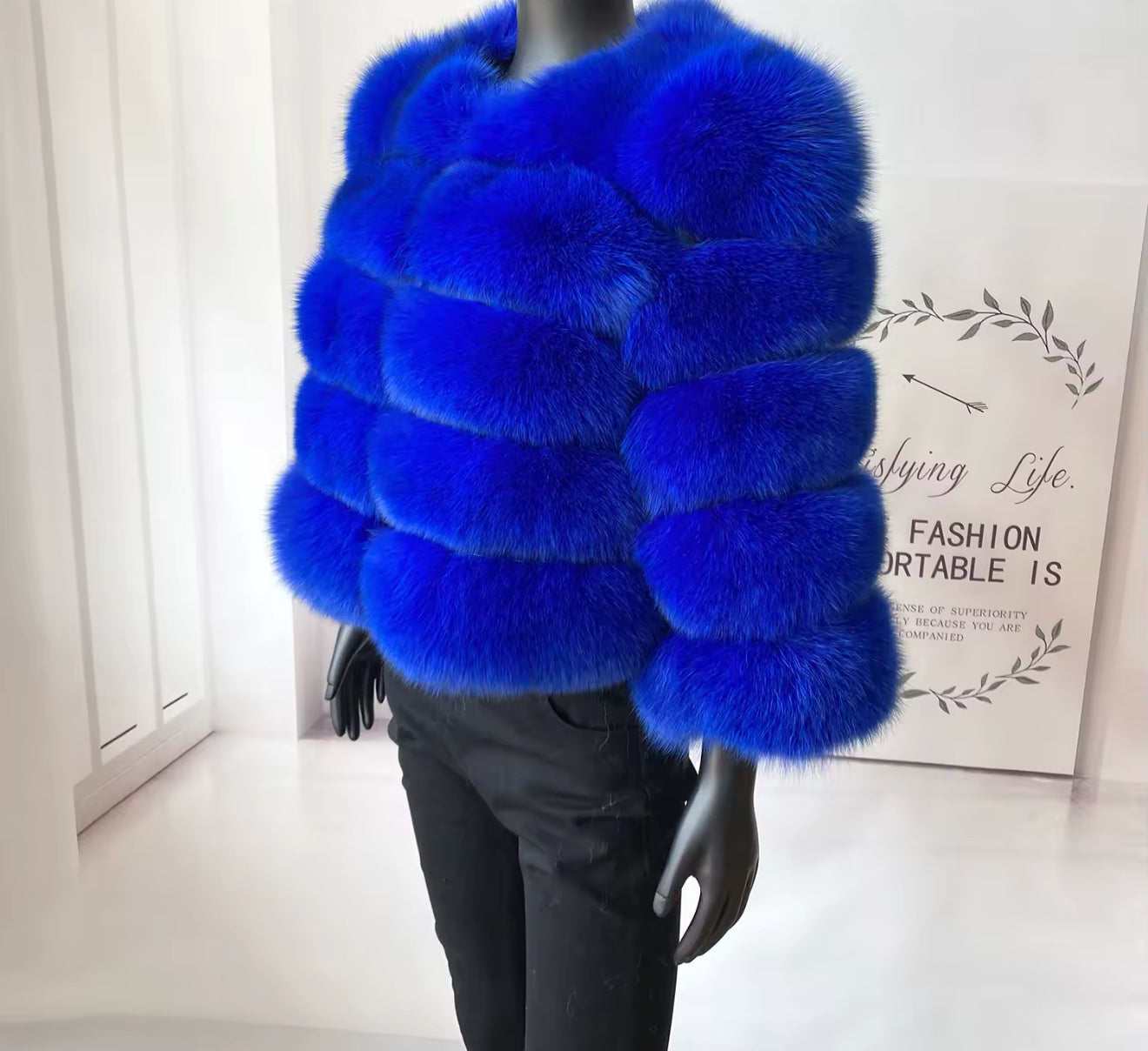 BLUE FOX FUR COAT