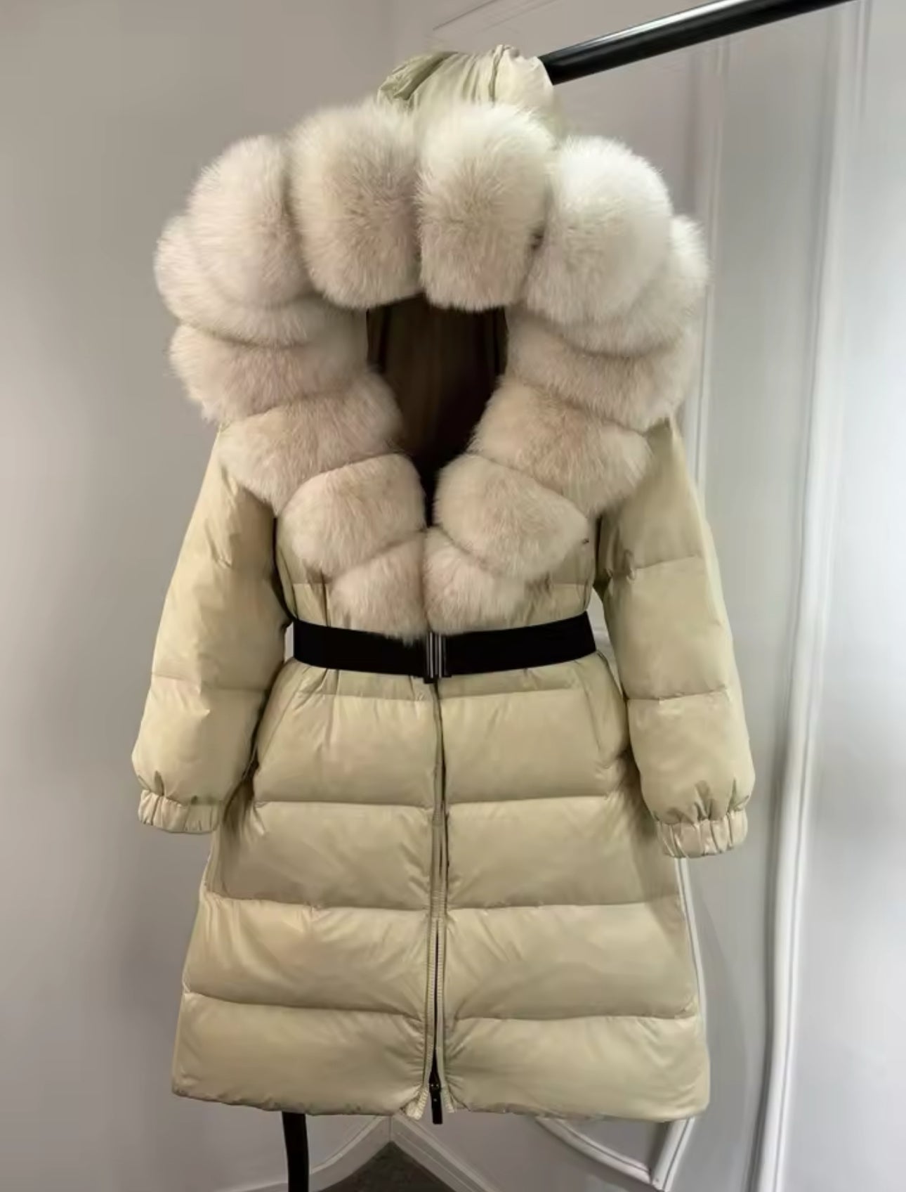 LONG FOX FUR HOOD COAT❄️