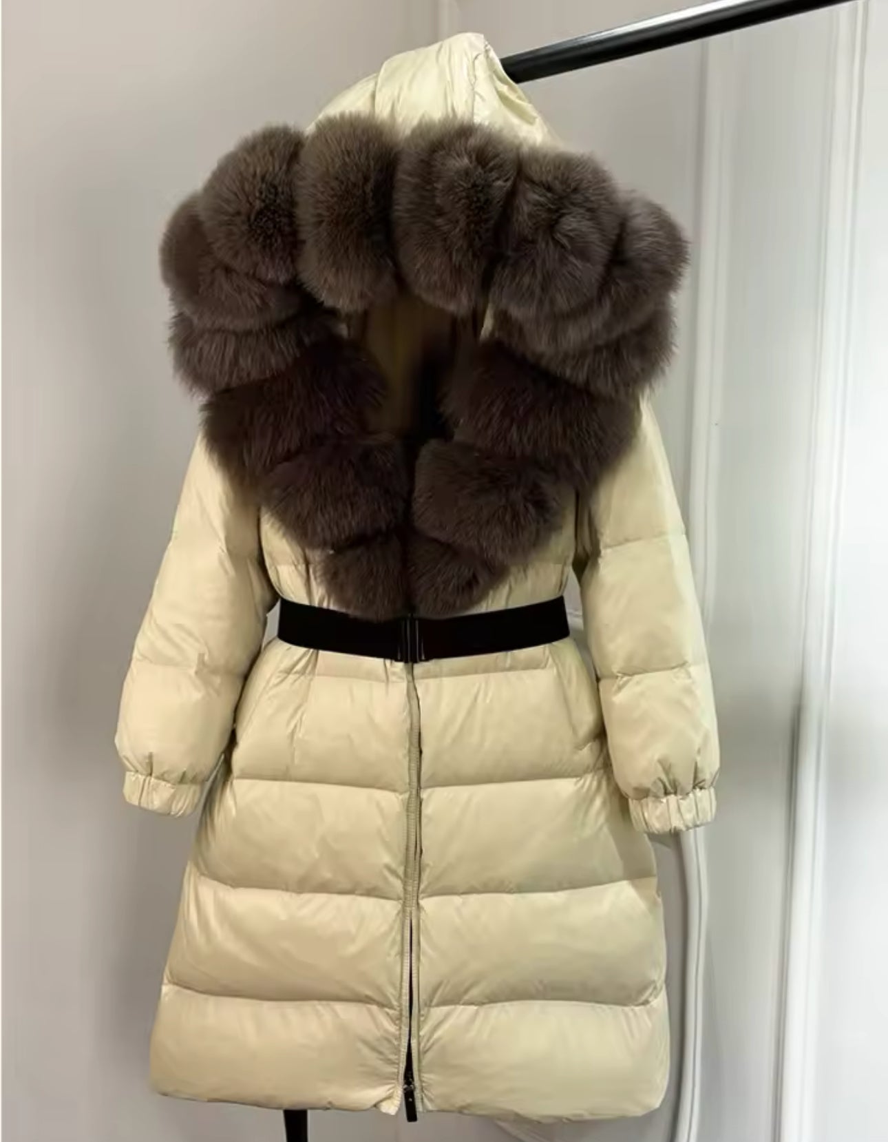 LONG FOX FUR HOOD COAT❄️