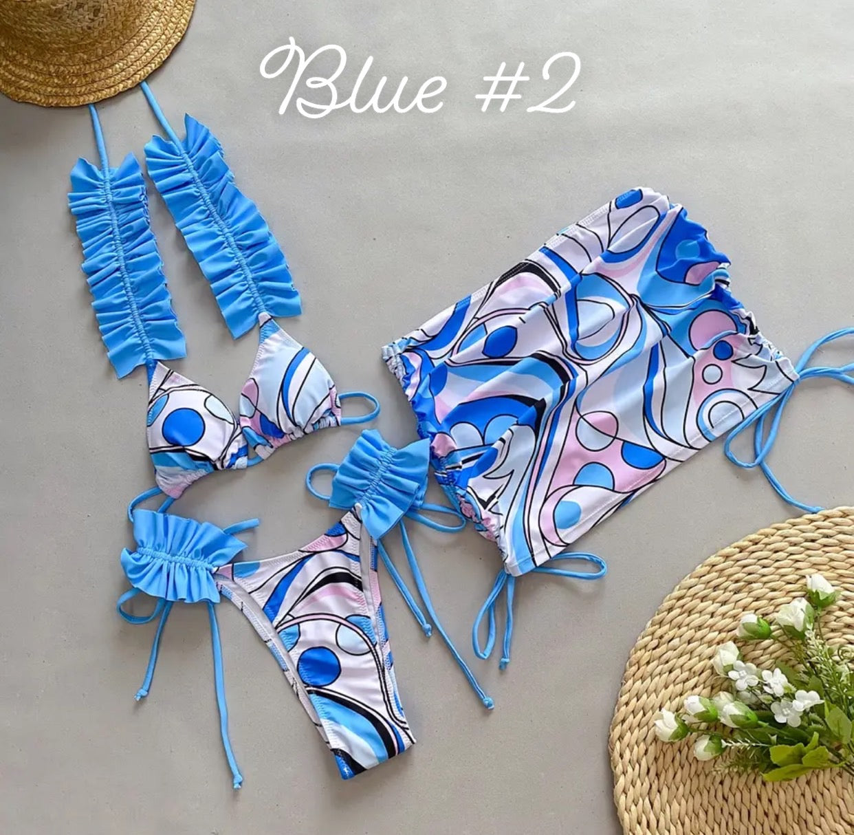 OLIVIA BIKINI & SKIRT SETS☀️