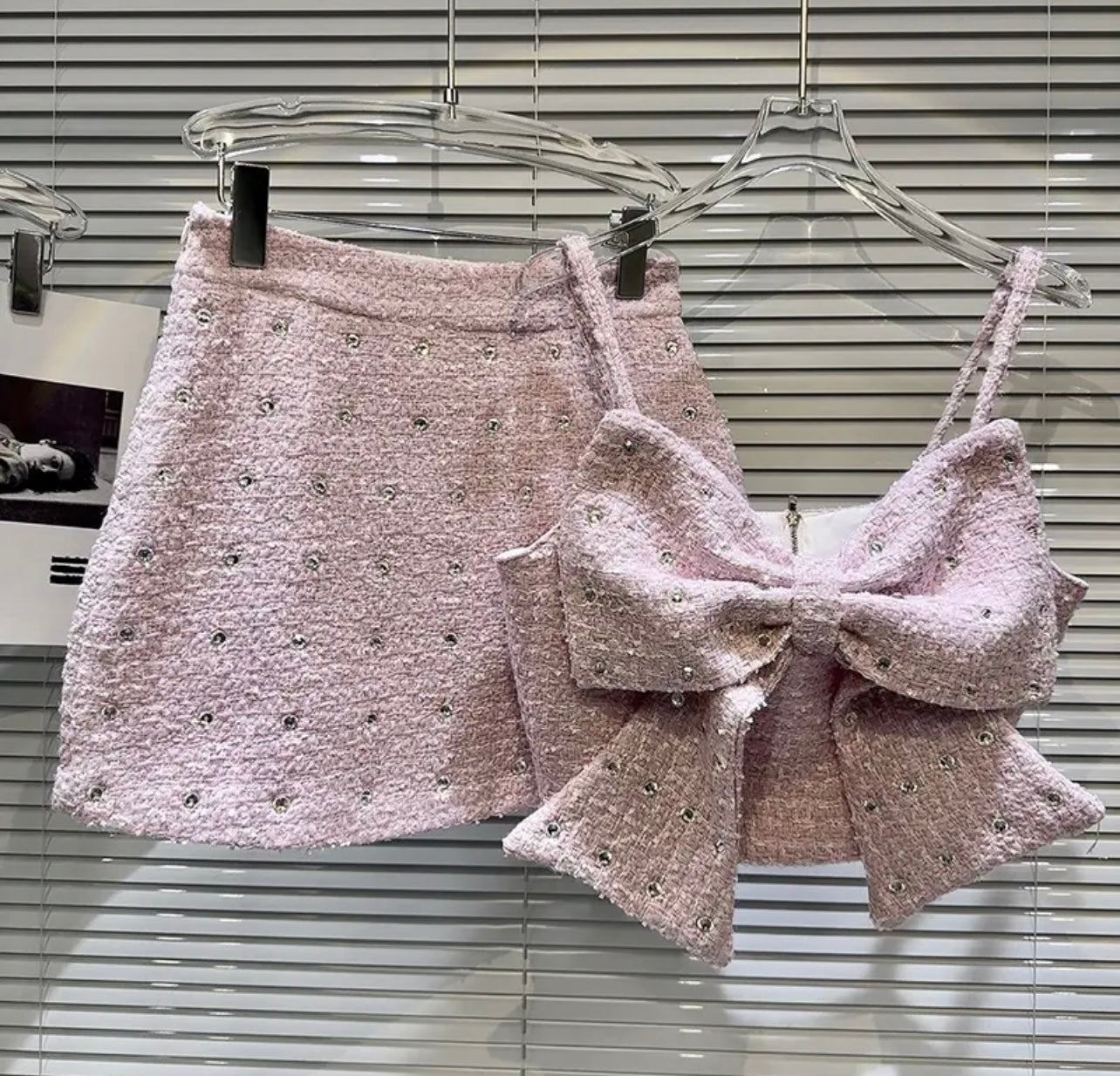 BABY PINK TOP AND SKIRT CO-ORD💝