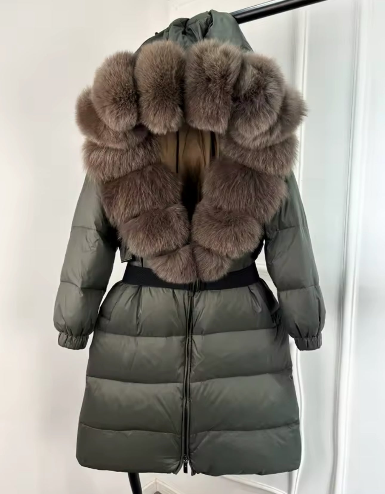 LONG FOX FUR HOOD COAT❄️