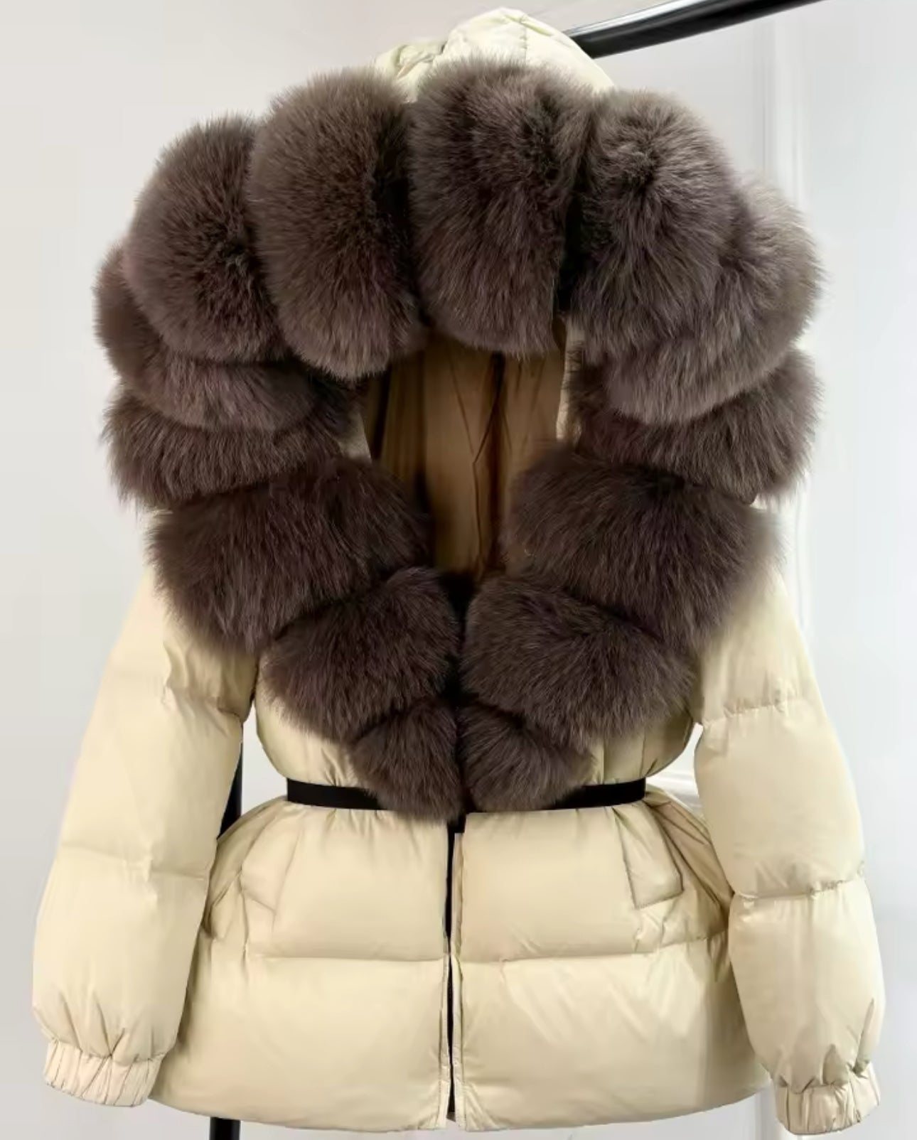 FOX FUR HOOD COAT🤎