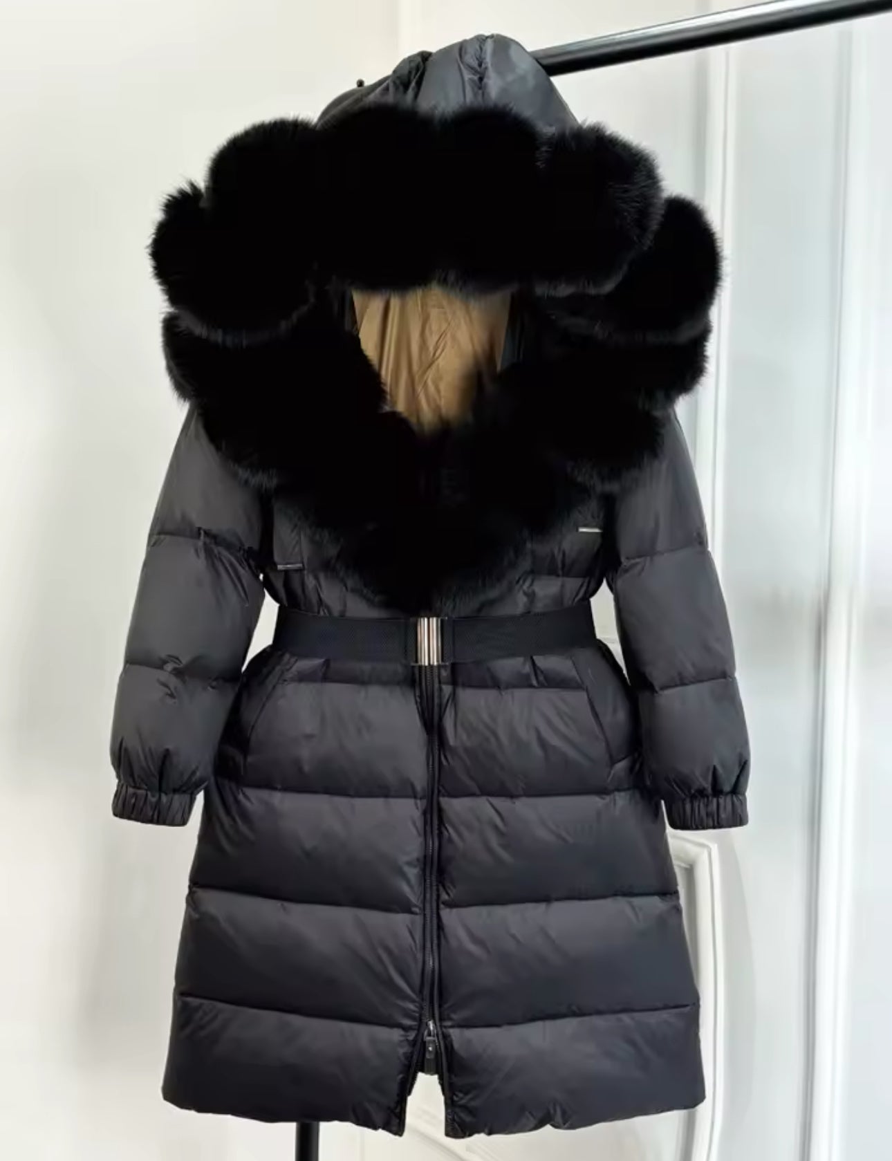 LONG FOX FUR HOOD COAT❄️