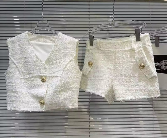 TWEED SHORT CO-ORD🤍