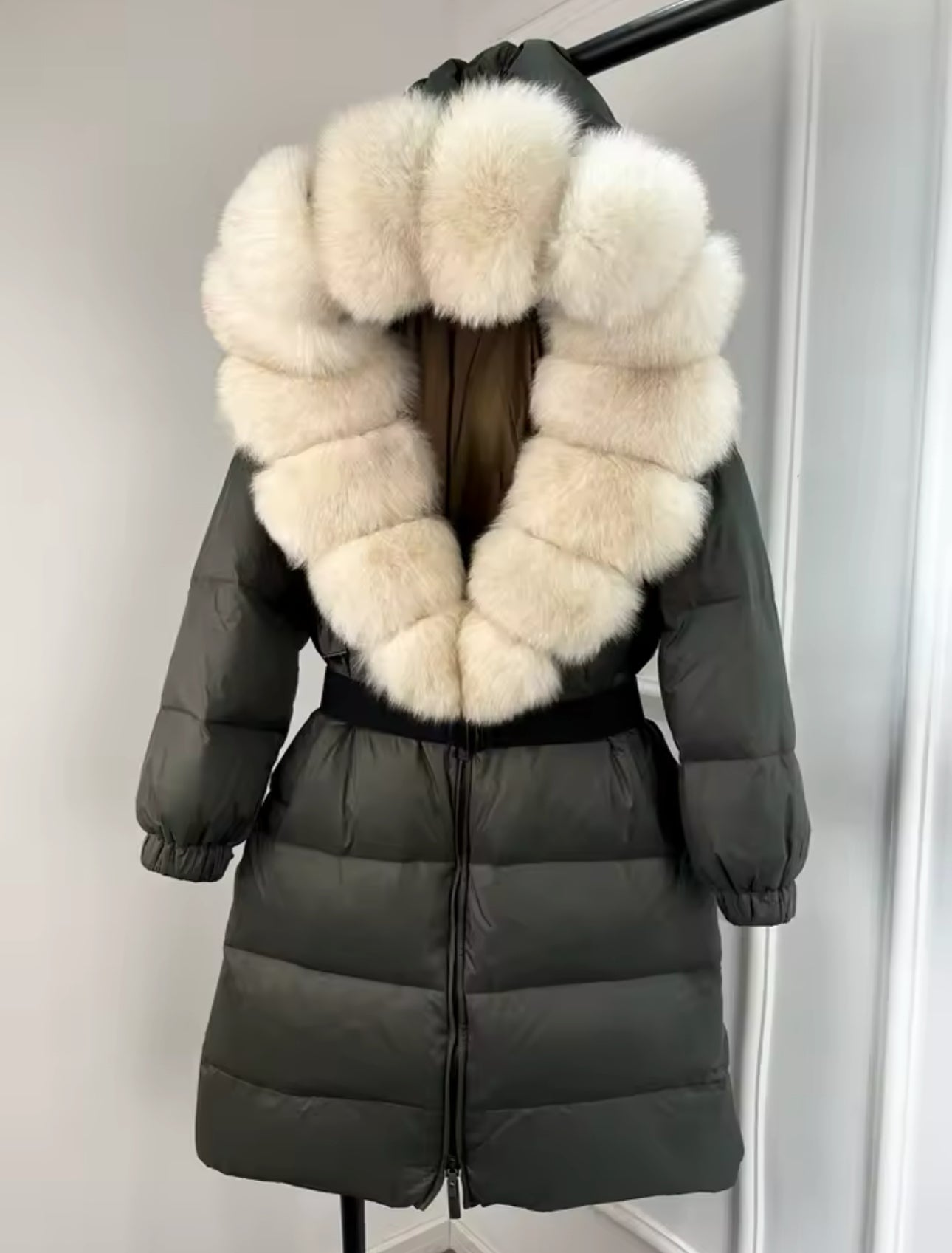 LONG FOX FUR HOOD COAT❄️