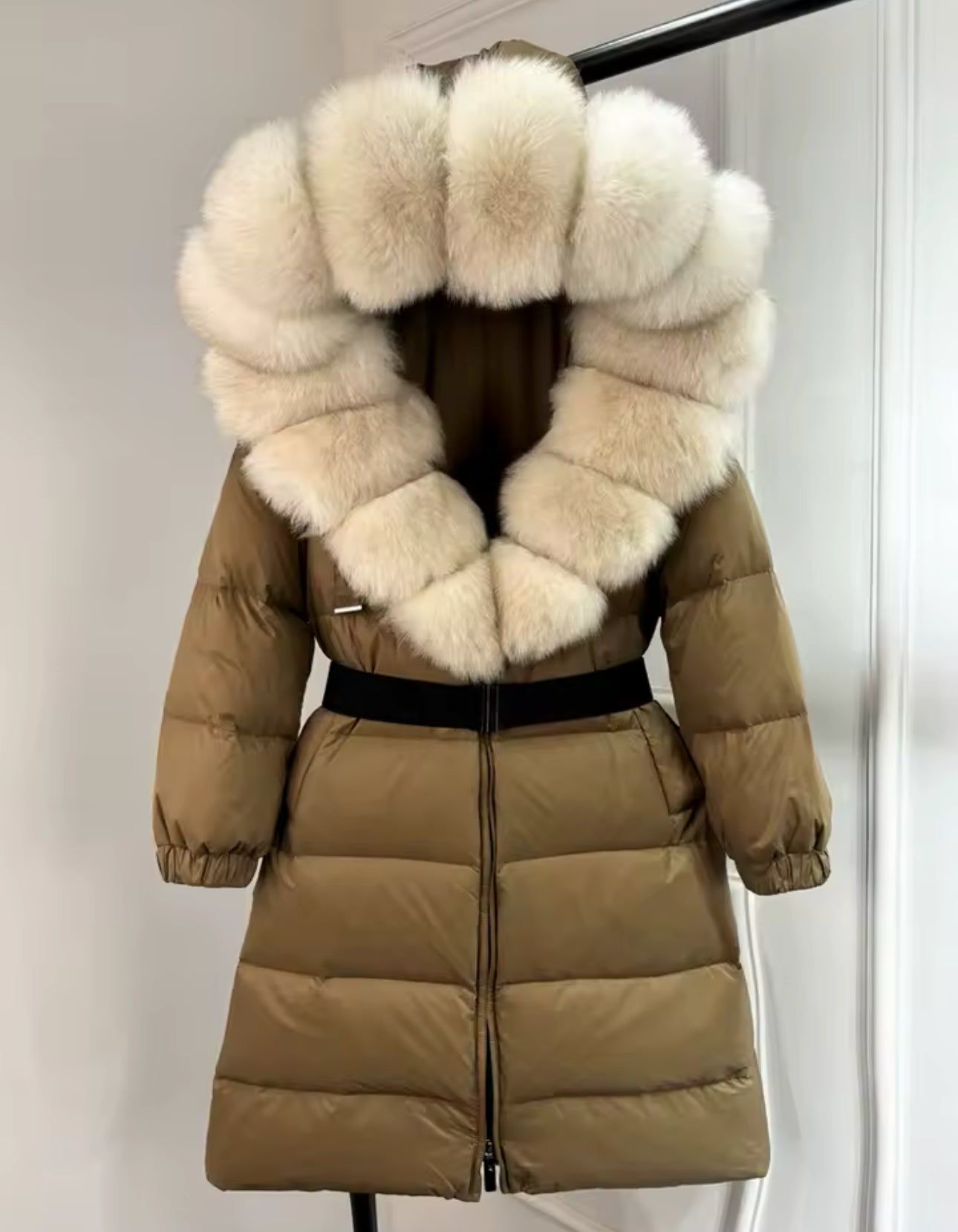 LONG FOX FUR HOOD COAT❄️