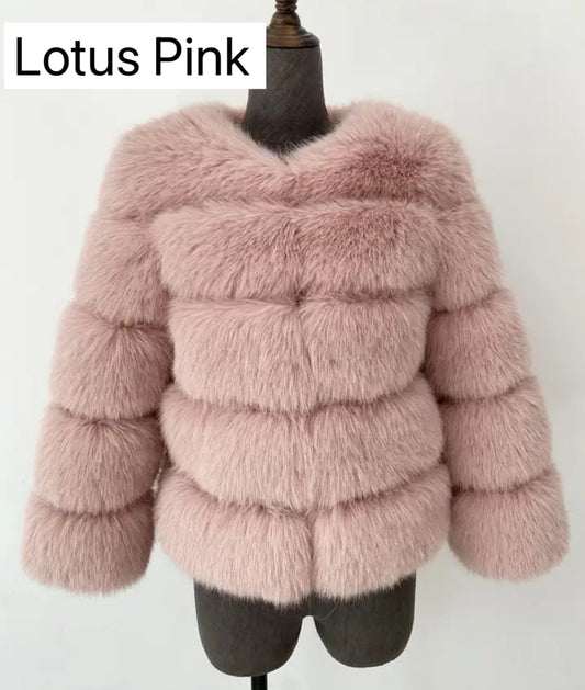 LOTUS PINK FAUX FUR COAT🎀